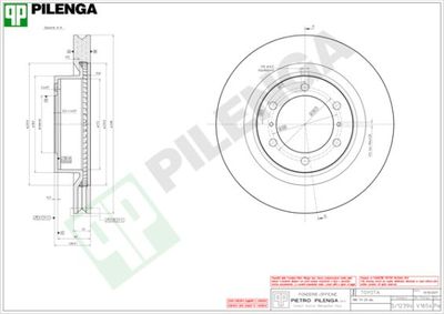 V1654 PILENGA Тормозной диск