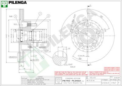 V167 PILENGA Тормозной диск