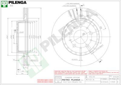 V169 PILENGA Тормозной диск