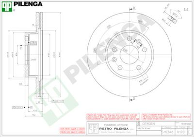 V170 PILENGA Тормозной диск