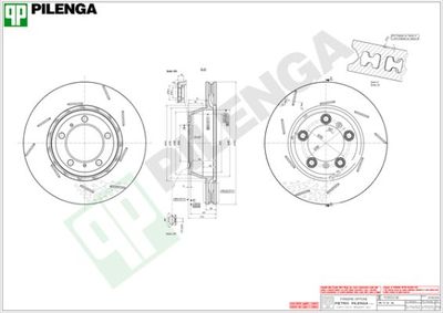 V1707L PILENGA Тормозной диск