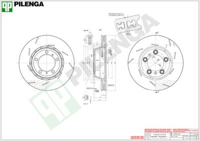 V1707R PILENGA Тормозной диск