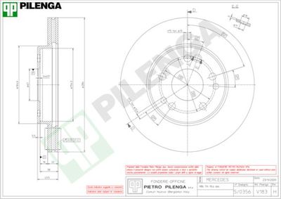 V183 PILENGA Тормозной диск