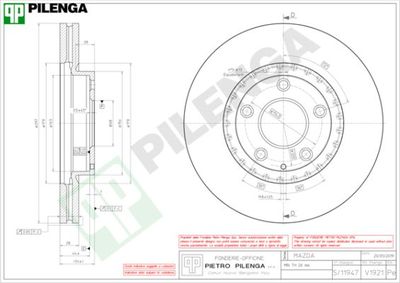 V1921 PILENGA Тормозной диск