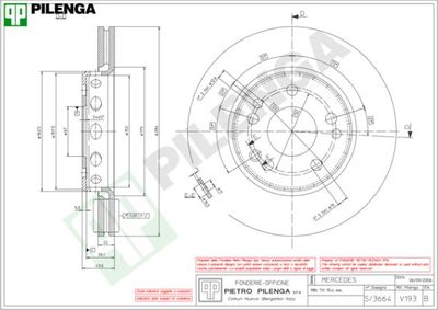 V193 PILENGA Тормозной диск