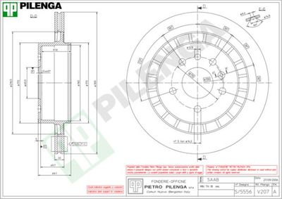 V207 PILENGA Тормозной диск