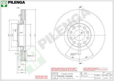 V237 PILENGA Тормозной диск