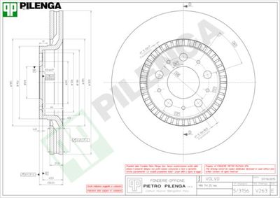 V263 PILENGA Тормозной диск