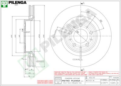 V265 PILENGA Тормозной диск