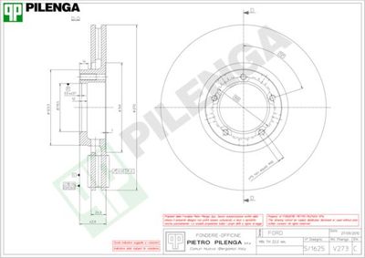 V273 PILENGA Тормозной диск