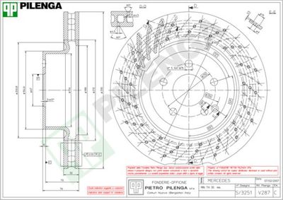 V287 PILENGA Тормозной диск