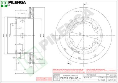 V292 PILENGA Тормозной диск