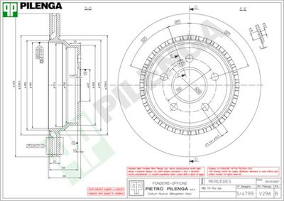 V296 PILENGA Тормозной диск