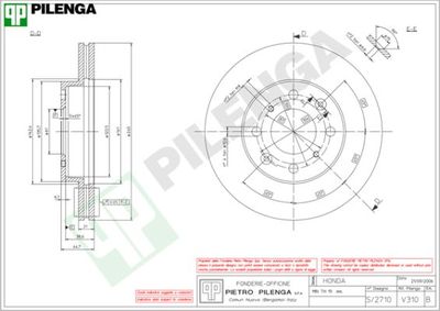 V310 PILENGA Тормозной диск