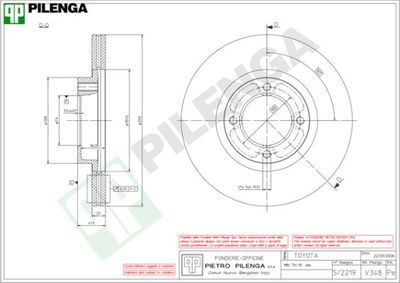 V348 PILENGA Тормозной диск