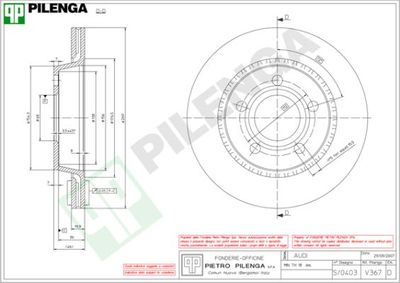 V367 PILENGA Тормозной диск