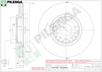 V383 PILENGA Тормозной диск