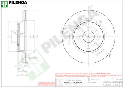 V396 PILENGA Тормозной диск