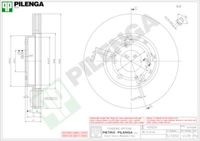 V418 PILENGA Тормозной диск