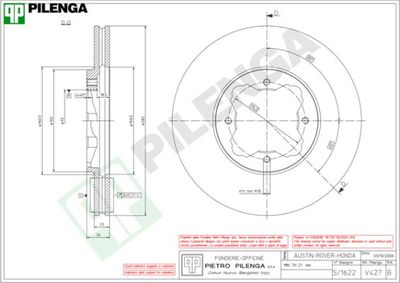 V427 PILENGA Тормозной диск