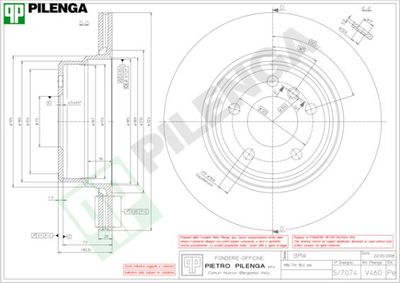 V460 PILENGA Тормозной диск