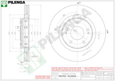 V483 PILENGA Тормозной диск