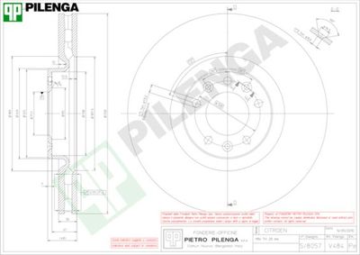 V484 PILENGA Тормозной диск