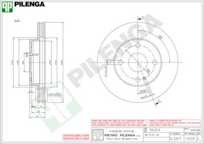 V509 PILENGA Тормозной диск