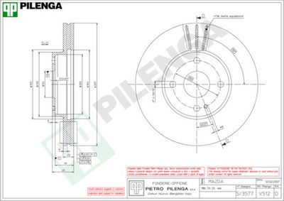 V512 PILENGA Тормозной диск