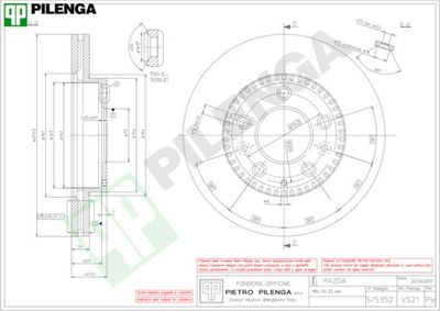 V521 PILENGA Тормозной диск