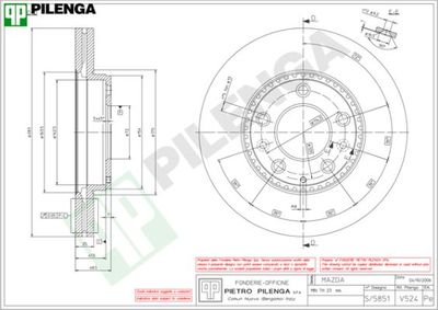 V524 PILENGA Тормозной диск