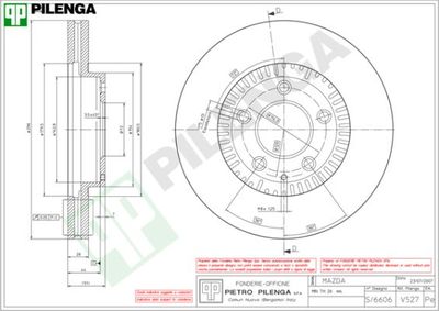 V527 PILENGA Тормозной диск