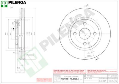 V535 PILENGA Тормозной диск