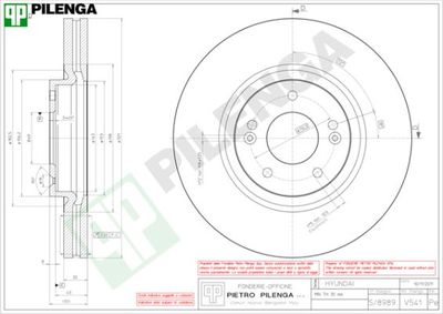 V541 PILENGA Тормозной диск