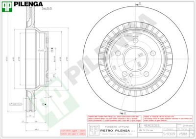 V588 PILENGA Тормозной диск