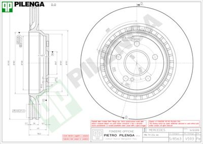 V593 PILENGA Тормозной диск