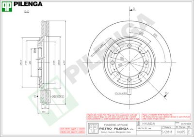 V605 PILENGA Тормозной диск