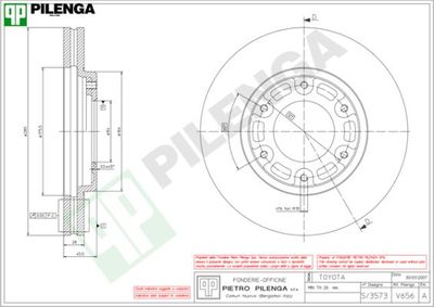 V656 PILENGA Тормозной диск