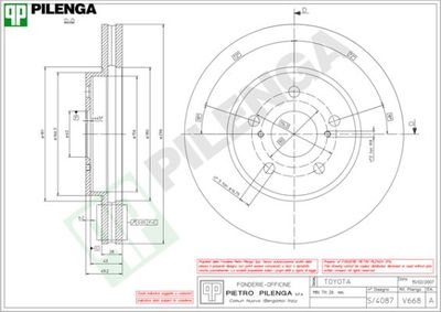 V668 PILENGA Тормозной диск