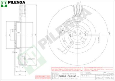 V675L PILENGA Тормозной диск