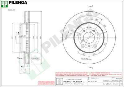 V679 PILENGA Тормозной диск