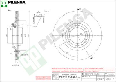 V700 PILENGA Тормозной диск