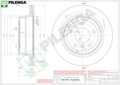 V724 PILENGA Тормозной диск