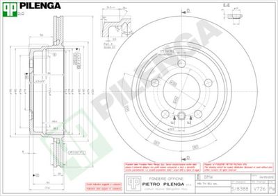 V726 PILENGA Тормозной диск