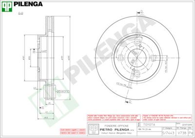 V738 PILENGA Тормозной диск