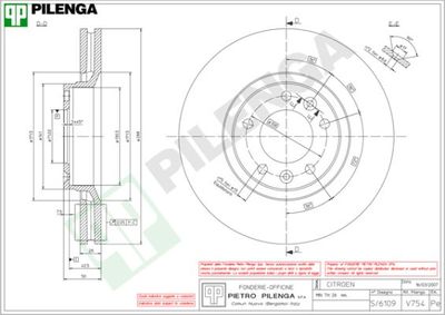 V754 PILENGA Тормозной диск