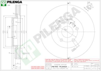 V772 PILENGA Тормозной диск