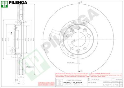 V775 PILENGA Тормозной диск