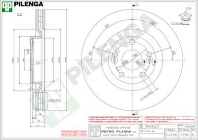 V780 PILENGA Тормозной диск