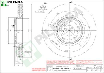 V782 PILENGA Тормозной диск